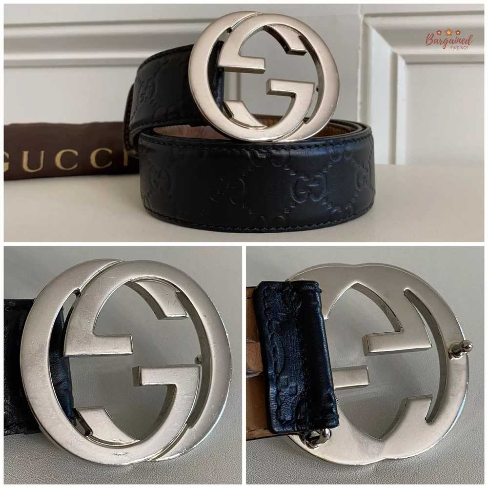 Gucci Gucci Guccissima Leather Silver Interlockin… - image 2