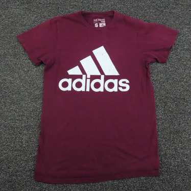 Adidas Red Maroon Breathable Short Sleeve Casual … - image 1