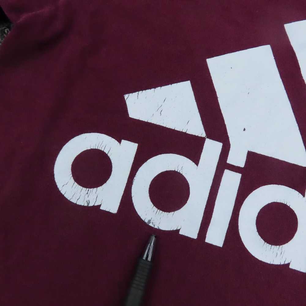 Adidas Red Maroon Breathable Short Sleeve Casual … - image 2