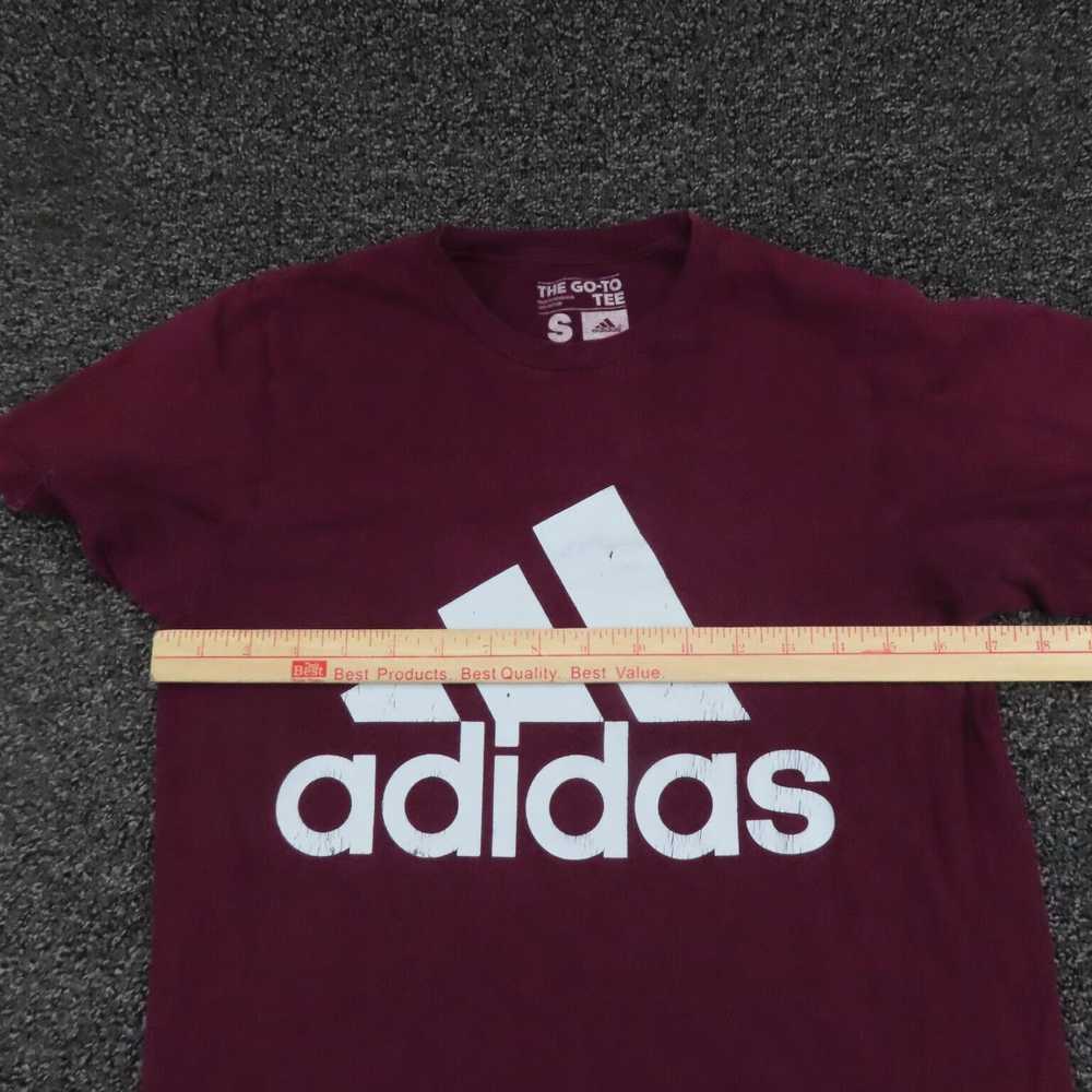 Adidas Red Maroon Breathable Short Sleeve Casual … - image 3