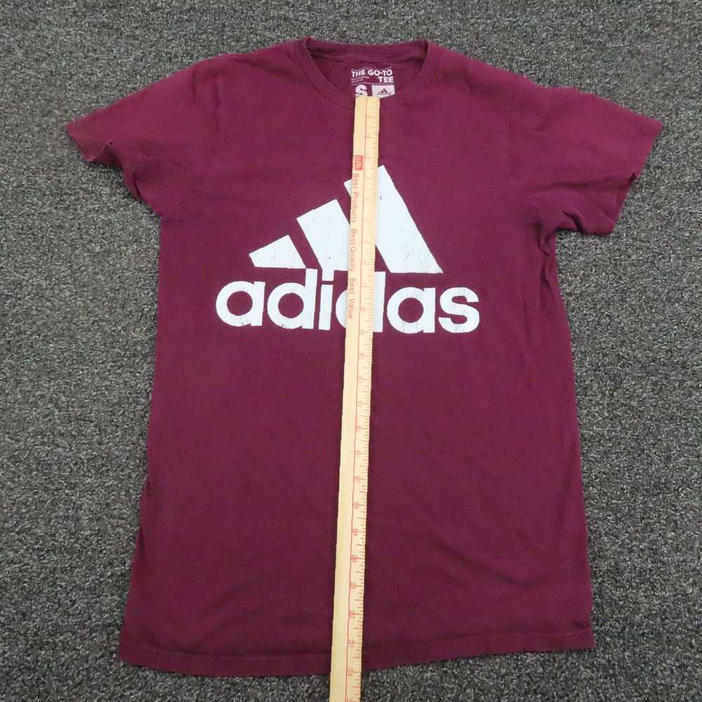 Adidas Red Maroon Breathable Short Sleeve Casual … - image 5