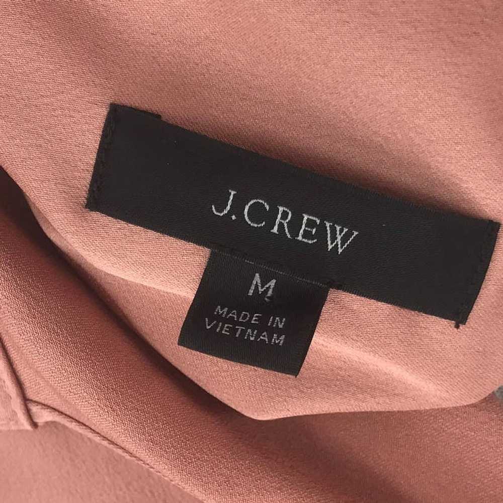 J. Crew Sz M Pink Collared Satin Back Crepe Popov… - image 9