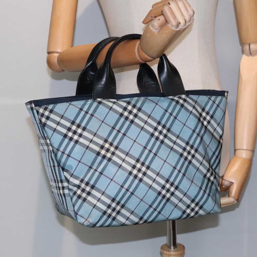 Burberry Nova Check Blue Synthetic Handbag (Pre-O… - image 11