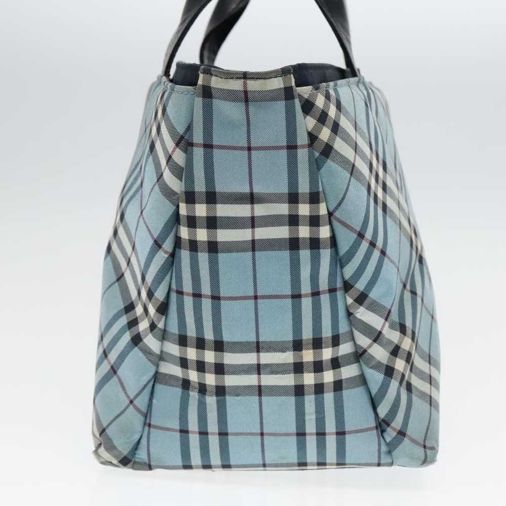 Burberry Nova Check Blue Synthetic Handbag (Pre-O… - image 3