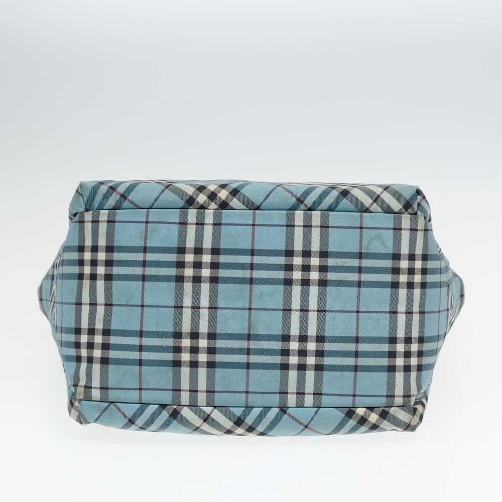 Burberry Nova Check Blue Synthetic Handbag (Pre-O… - image 5