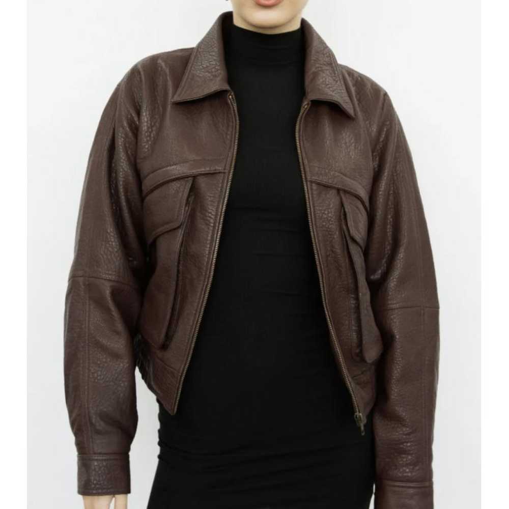 Non Signé / Unsigned Leather jacket - image 2