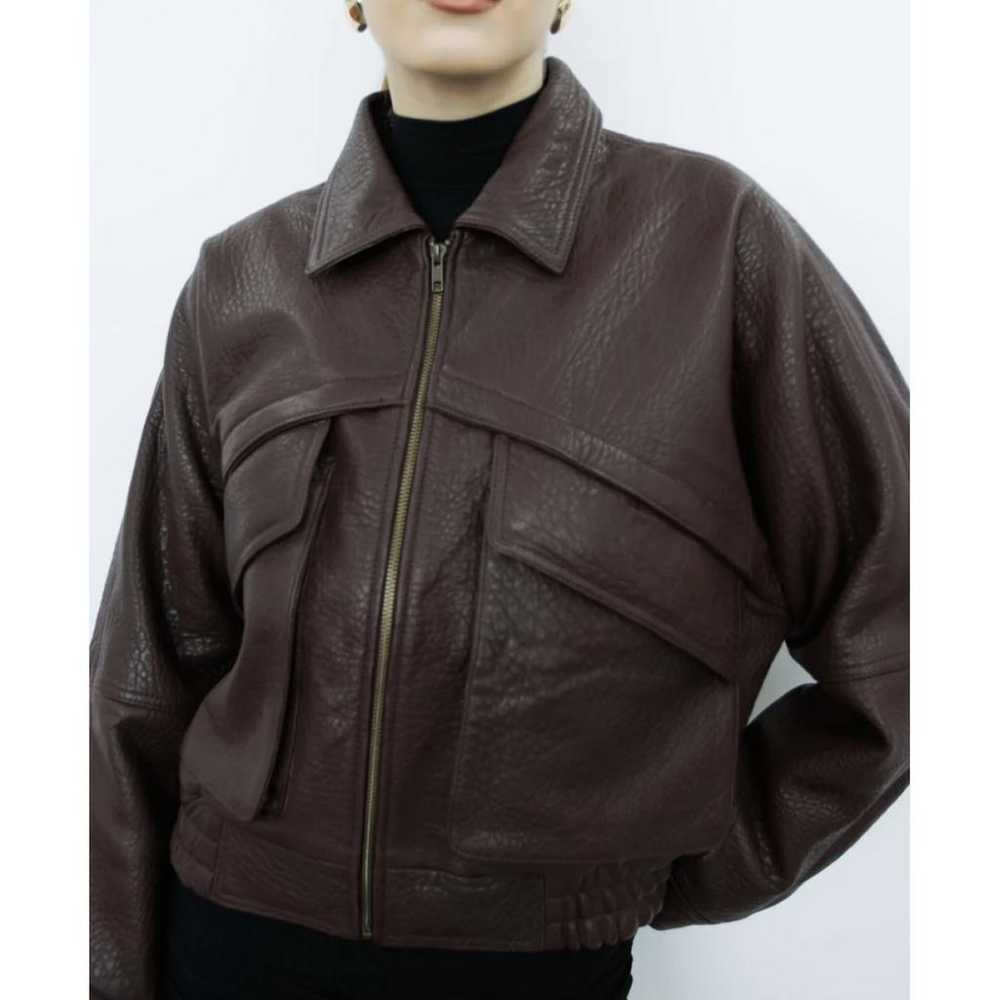 Non Signé / Unsigned Leather jacket - image 4