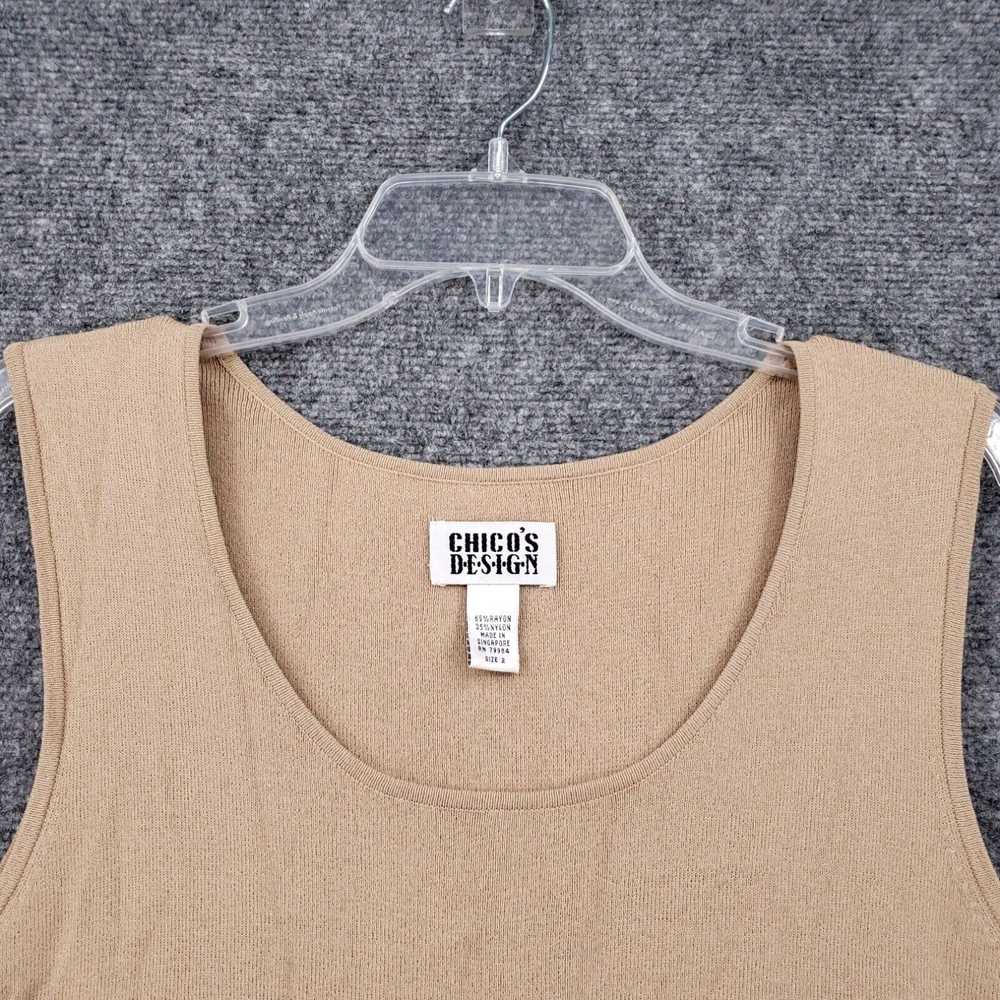 Vintage Chicos Top Women US 2 L Large Beige Tank … - image 3