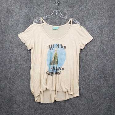 Vintage Judith March T-Shirt Womens L Large Beige… - image 1