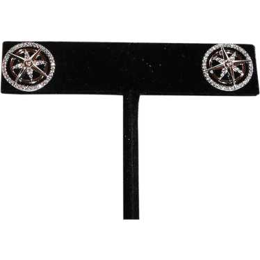 Diamonique 0.50 cttw Starburst Stud Earrings - No… - image 1