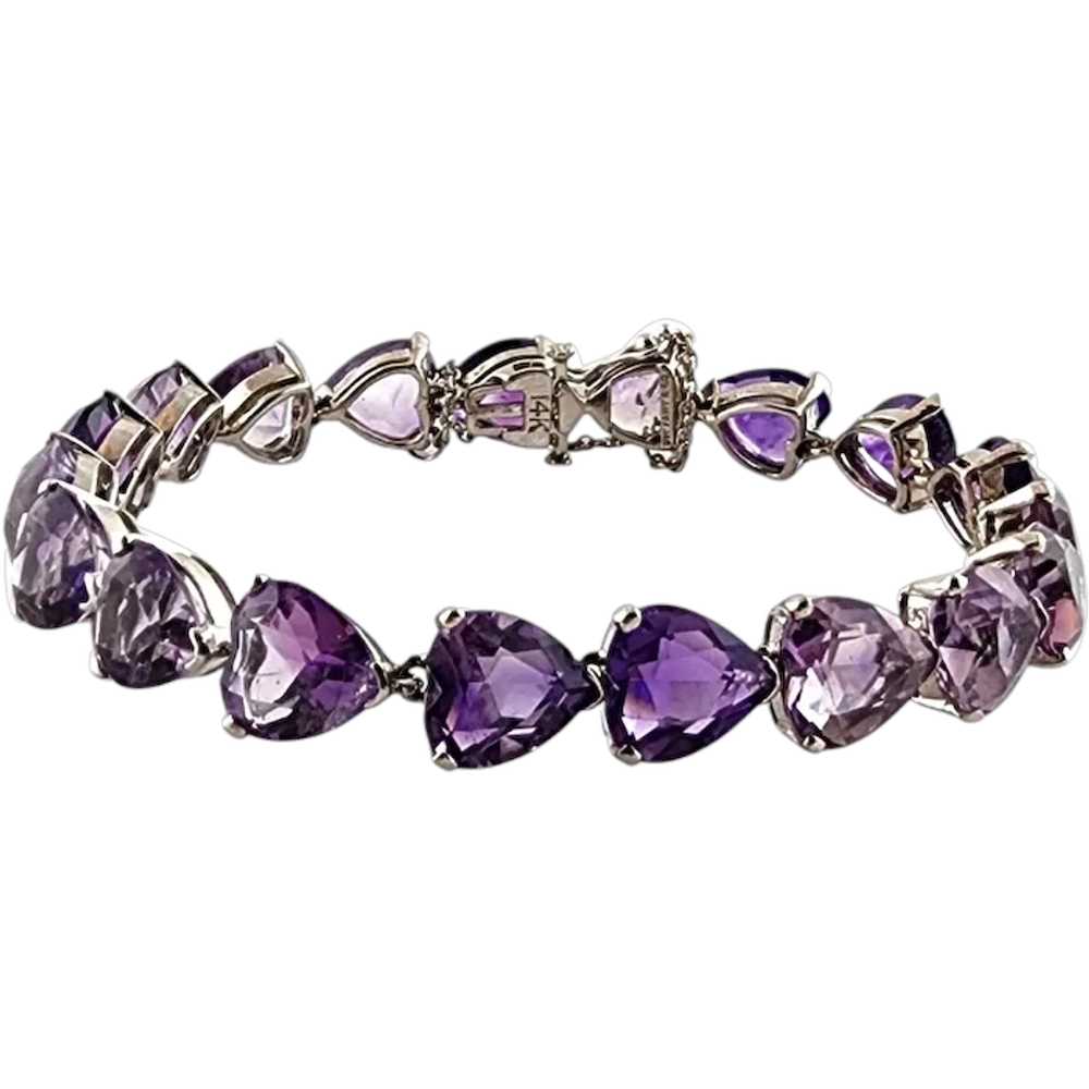 Tiffany & Co 14 Karat White Gold Purple Amethyst … - image 1