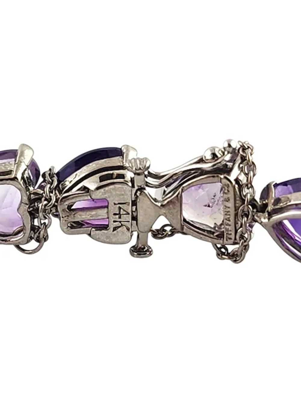 Tiffany & Co 14 Karat White Gold Purple Amethyst … - image 8