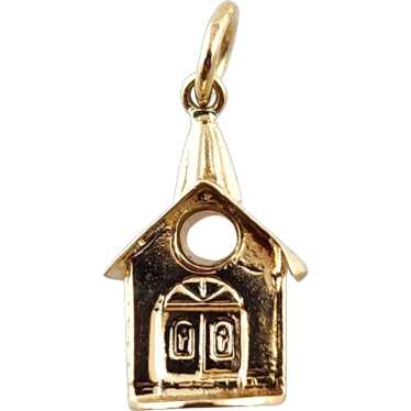 14 Karat Yellow Gold Church Chapel Charm #19809