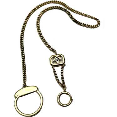 Vintage Masonic Freemason watch fob chain