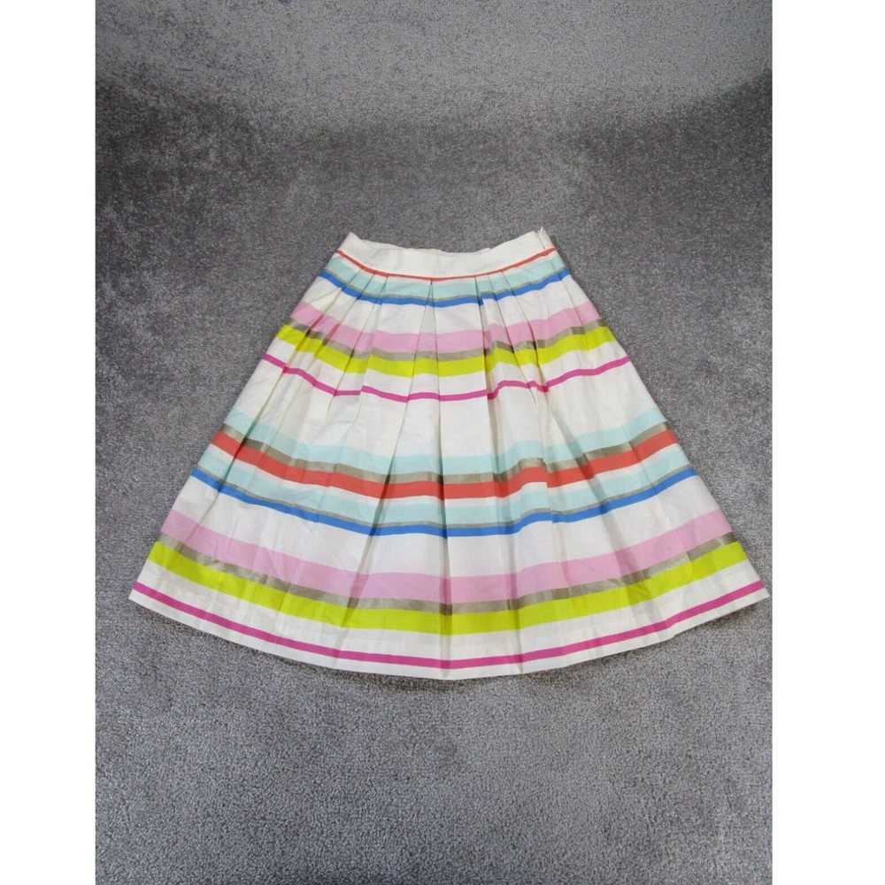 Vintage Kate Spade Skirt Womens 2 White Multi Str… - image 1