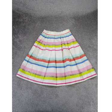 Vintage Kate Spade Skirt Womens 2 White Multi Str… - image 1