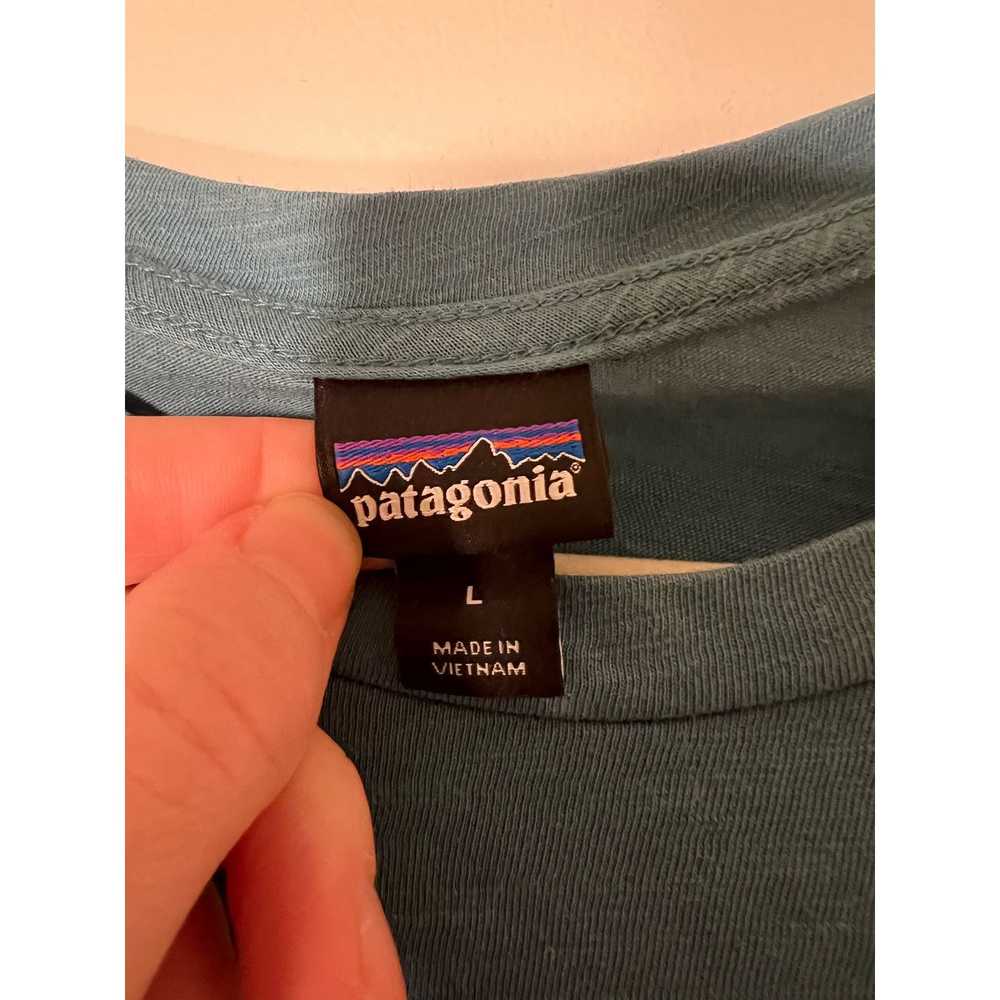 Patagonia Patagonia Teal Pocket Tee Sz L - image 3