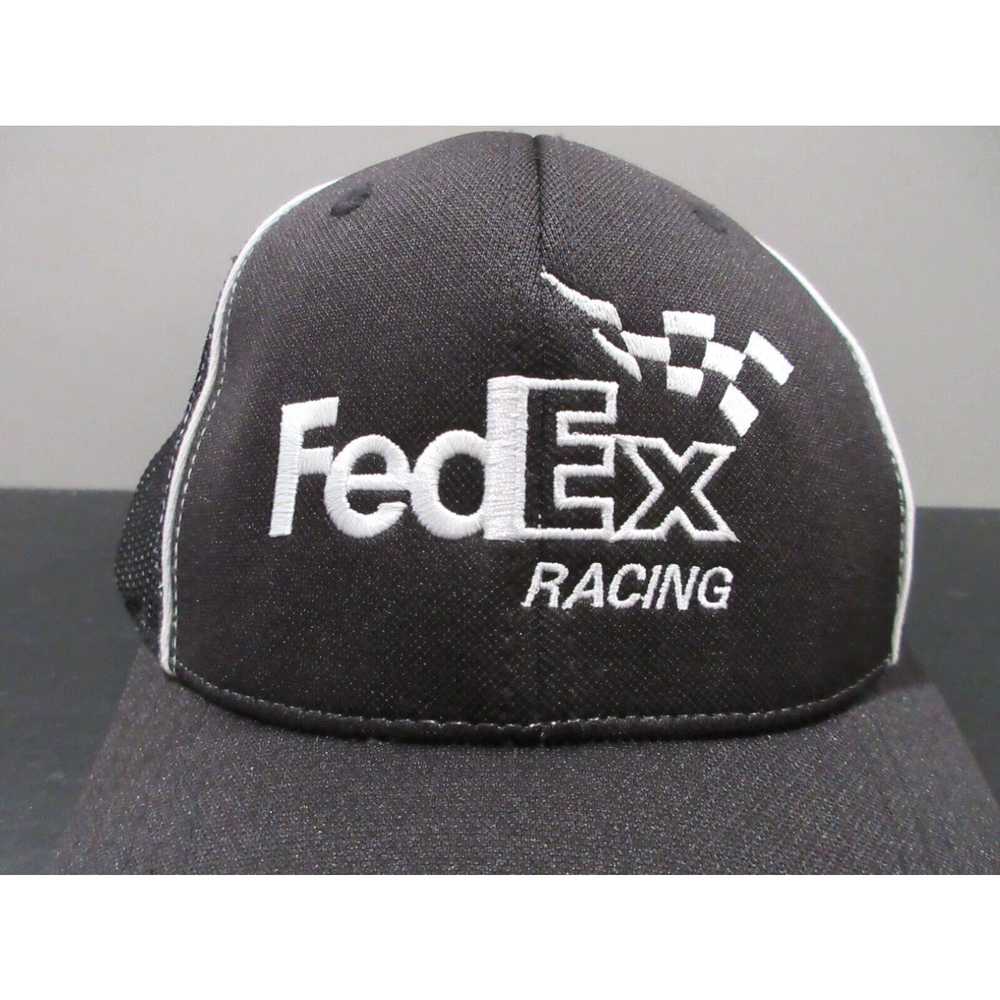 NASCAR Nascar Hat Cap Strap Back Black White Denn… - image 2