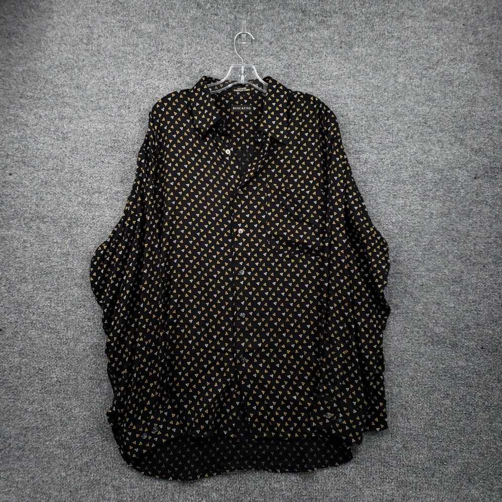 Vintage Riscatto Shirt Mens XL Black Button Up Im… - image 1