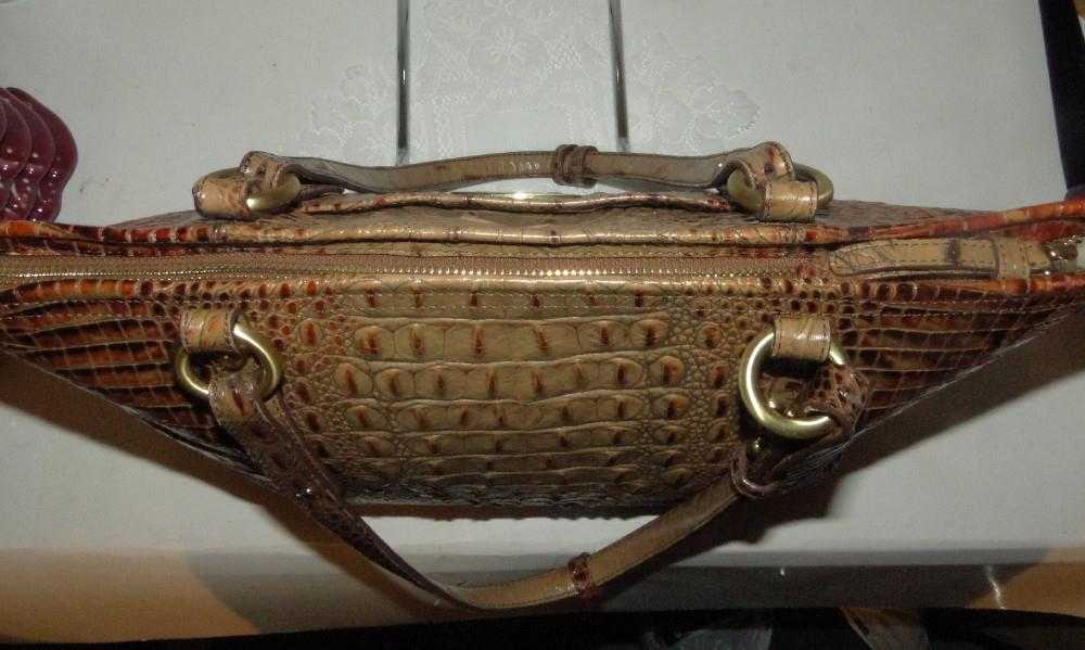 Brahmin Medium ASHER ALMOND PECAN Melbourne Croco… - image 6