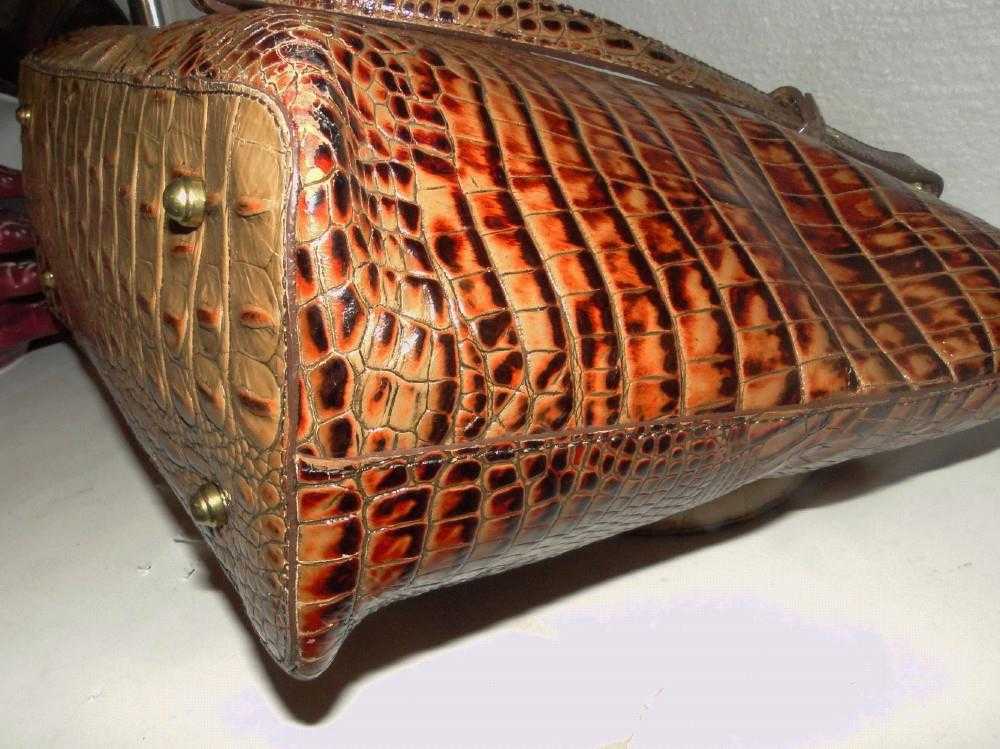 Brahmin Medium ASHER ALMOND PECAN Melbourne Croco… - image 7