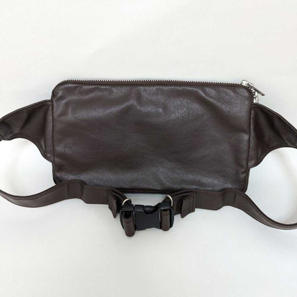 Porter Body Bag Waist Pouch Brown Leather Yoshida - image 7