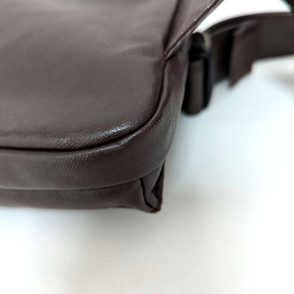 Porter Body Bag Waist Pouch Brown Leather Yoshida - image 9