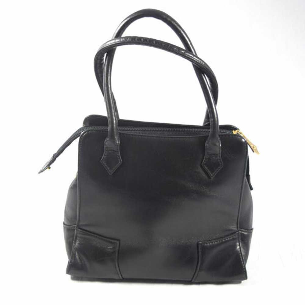 Vivienne Westwood / Plain Bag Handbag Leather Bla… - image 2