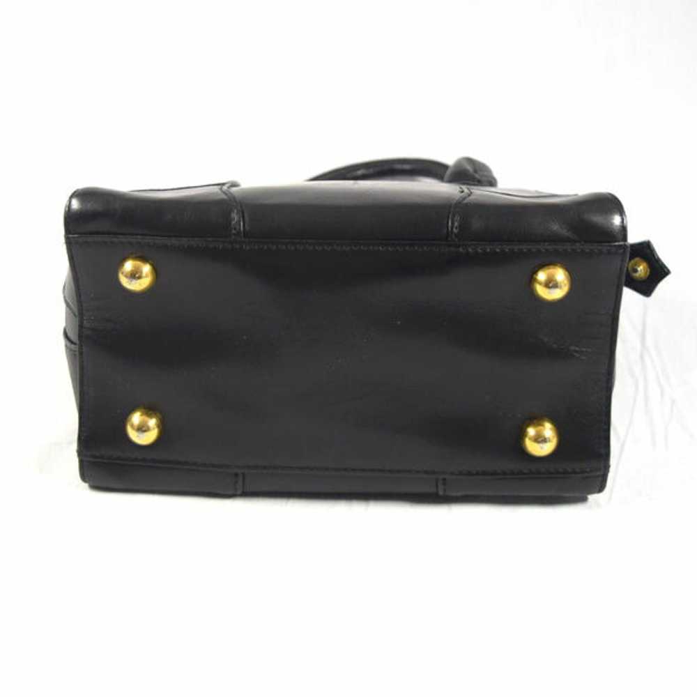 Vivienne Westwood / Plain Bag Handbag Leather Bla… - image 3