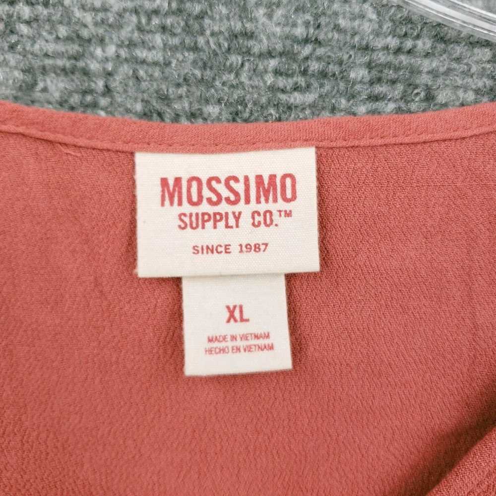 Mossimo Mossimo Blouse Womens XL Red Cropped Pepl… - image 3