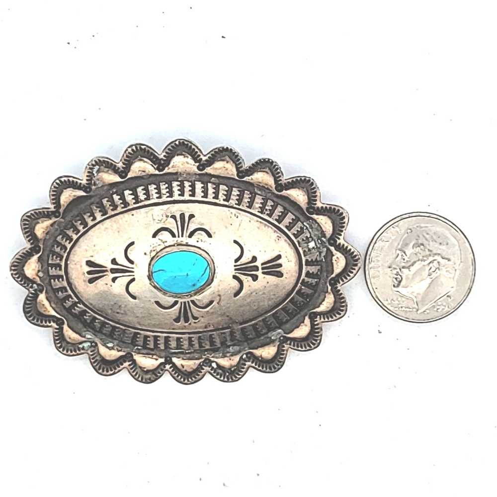 E. Nelson Sterling Silver Turquoise Native Americ… - image 2