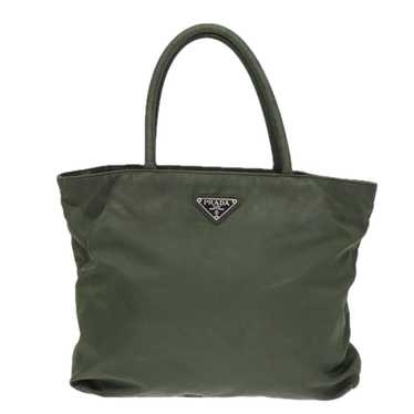 Prada Tessuto Khaki Synthetic Handbag (Pre-Owned)