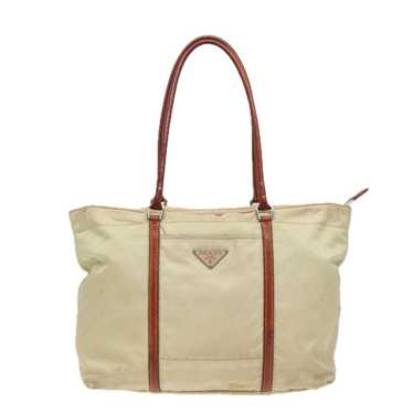 Prada Tessuto Beige Synthetic Tote Bag (Pre-Owned) - image 1