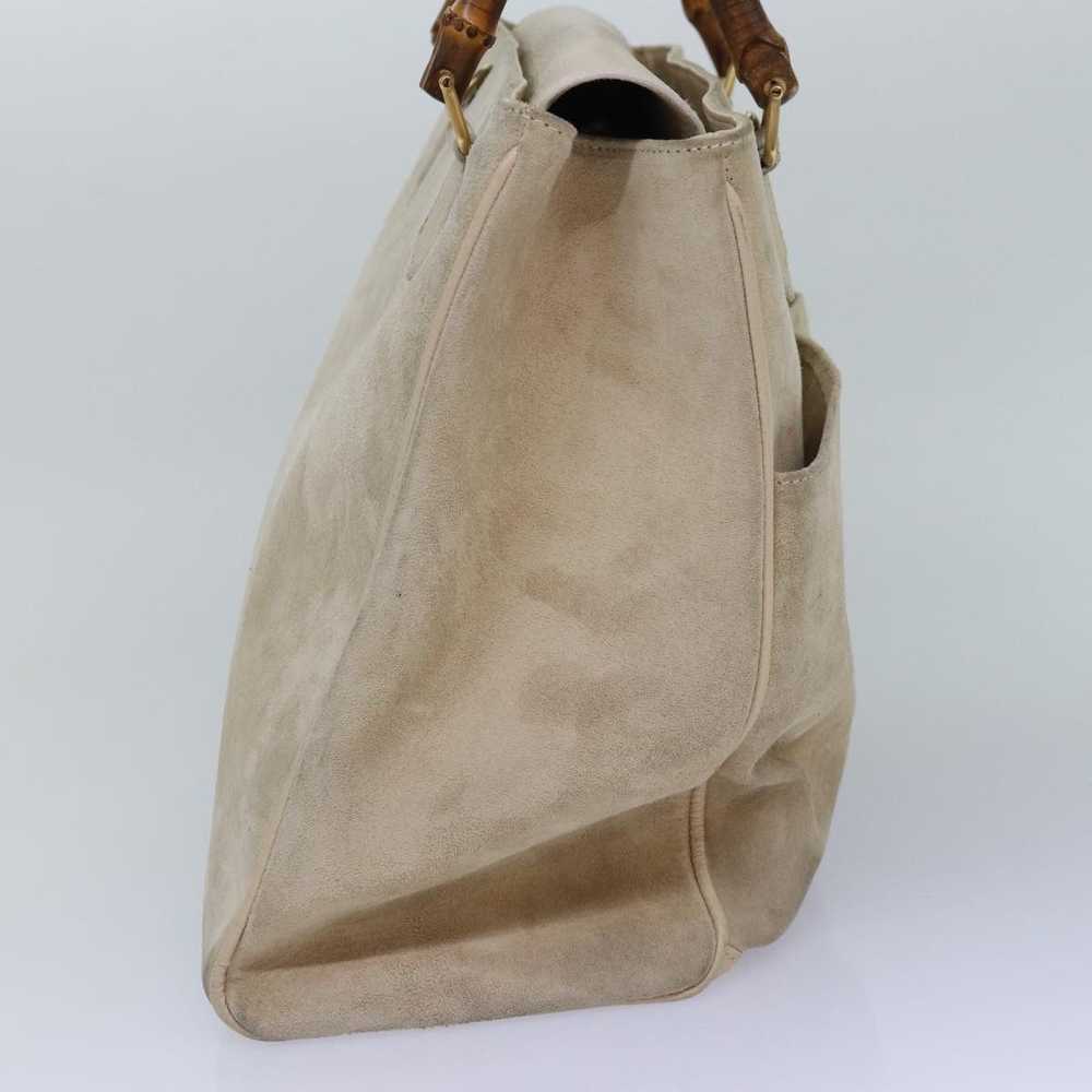 Gucci Bamboo Beige Suede Handbag (Pre-Owned) - image 11