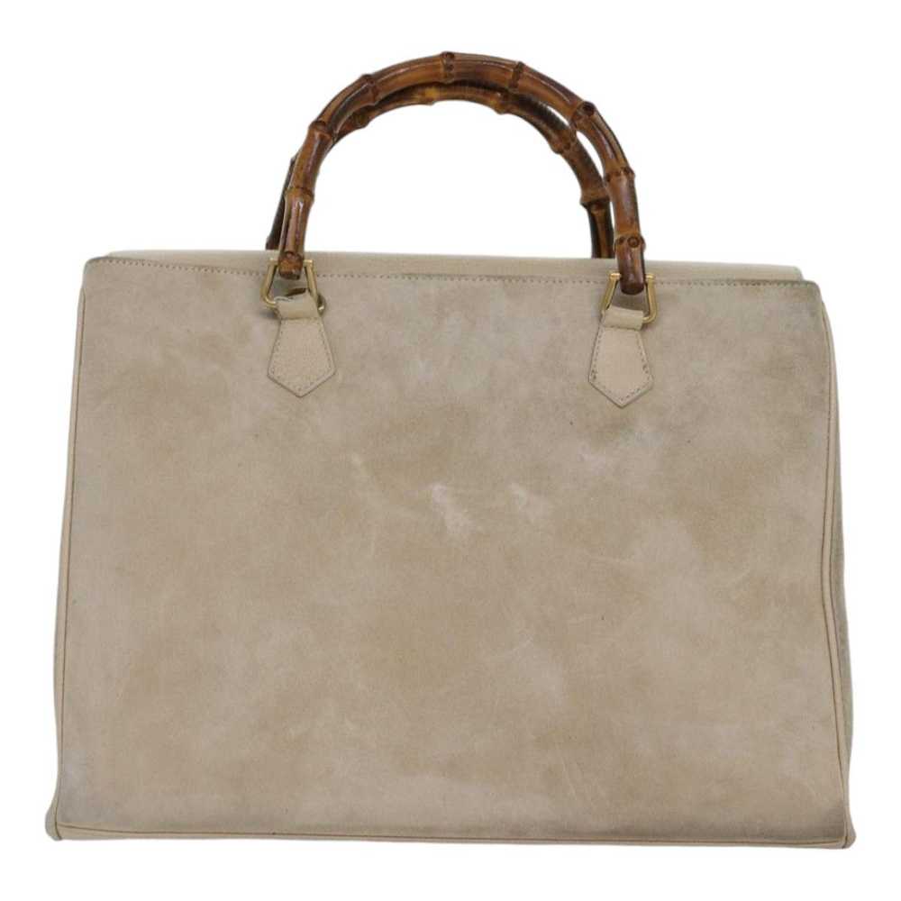 Gucci Bamboo Beige Suede Handbag (Pre-Owned) - image 2