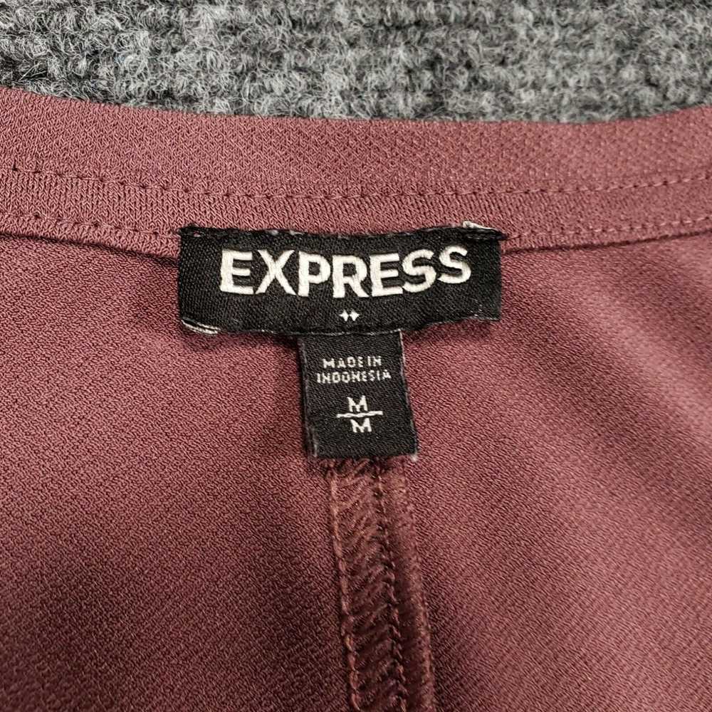 Express Express Tank Womens M Medium Red Basic V-… - image 3