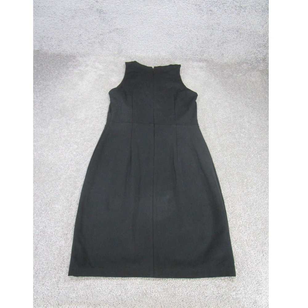 Vintage Ann Taylor Sheath Dress Womens Black Slee… - image 3