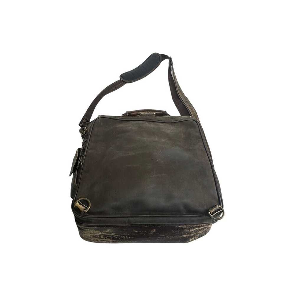 bellino leather rustic distressed messenger bag - image 10