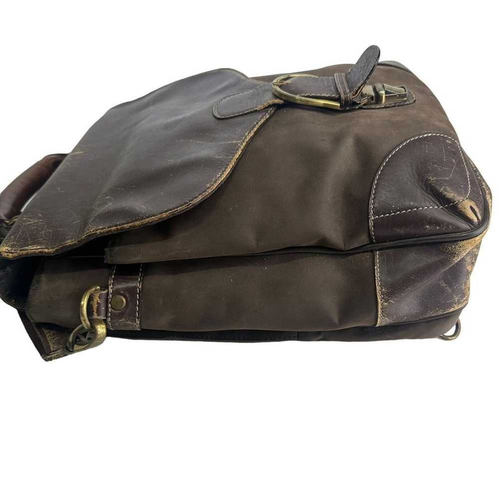 bellino leather rustic distressed messenger bag - image 5