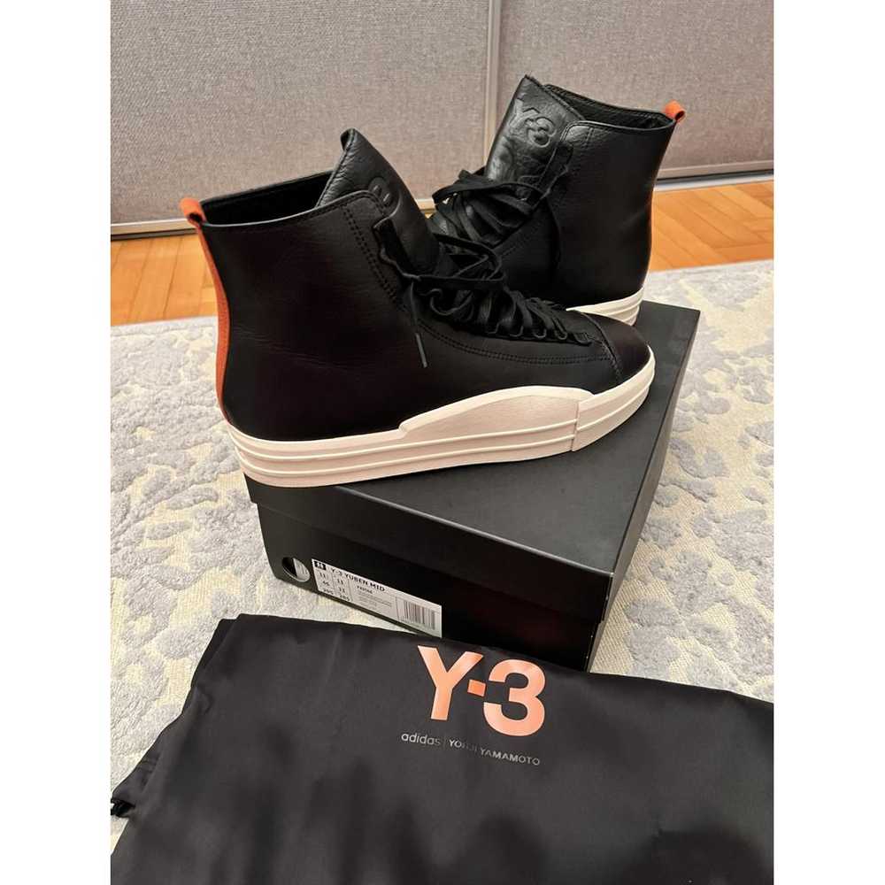 Y-3 Leather high trainers - image 2