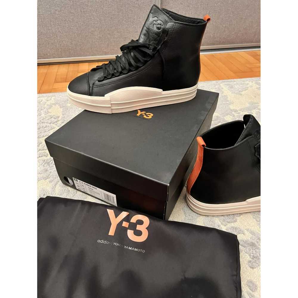 Y-3 Leather high trainers - image 3