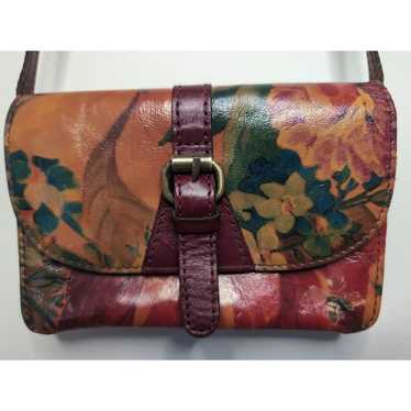 Patricia Nash Torri leather floral crossbody handb