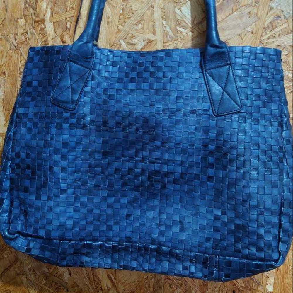 Dark gray × black braided tote bag, new with tags. - image 2