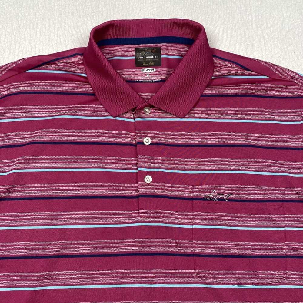 Tasso Elba Greg Norman Polo Shirt Mens XL Purple … - image 2