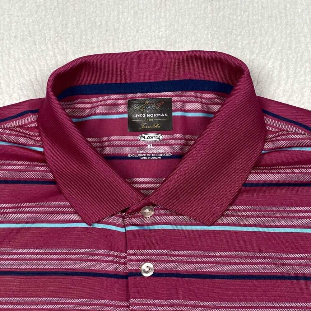 Tasso Elba Greg Norman Polo Shirt Mens XL Purple … - image 3