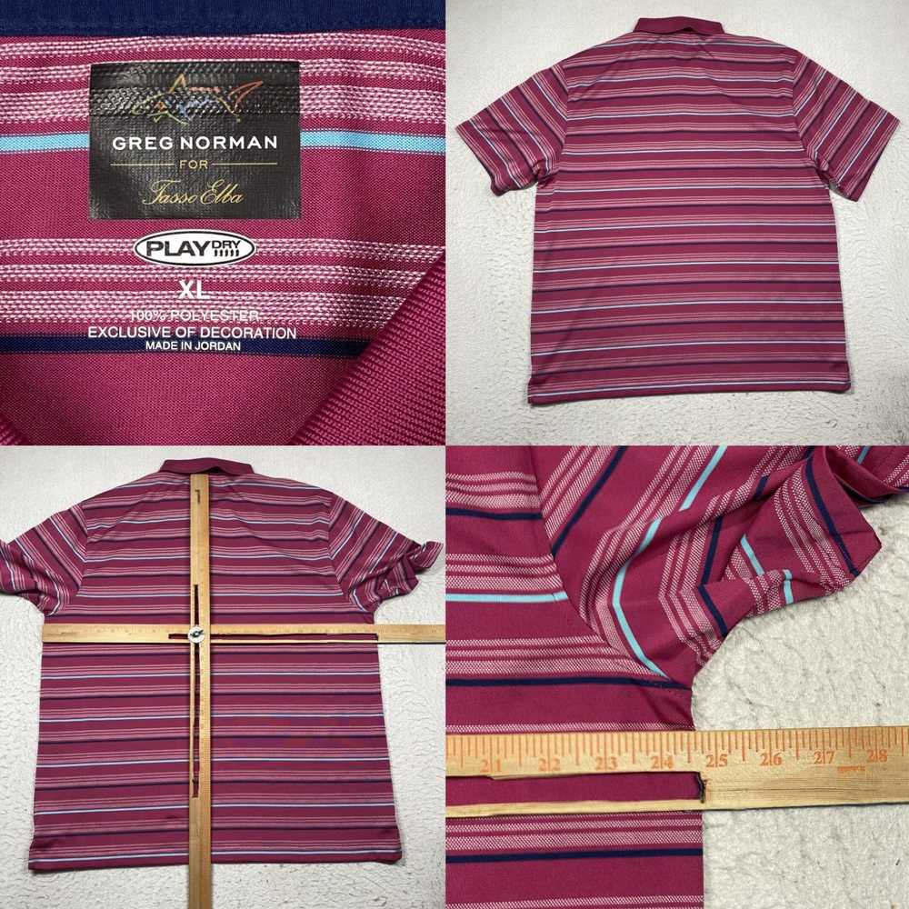 Tasso Elba Greg Norman Polo Shirt Mens XL Purple … - image 4