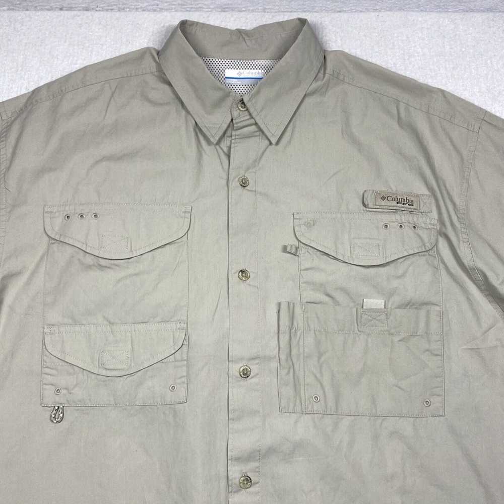 Vintage Columbia PFG Shirt Mens Large Gray Button… - image 2