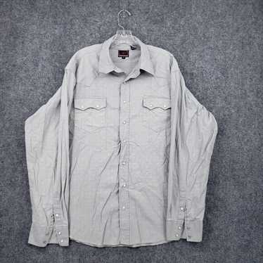 Roper Roper Shirt Mens XL Gray Pearl Snap Cowboy … - image 1