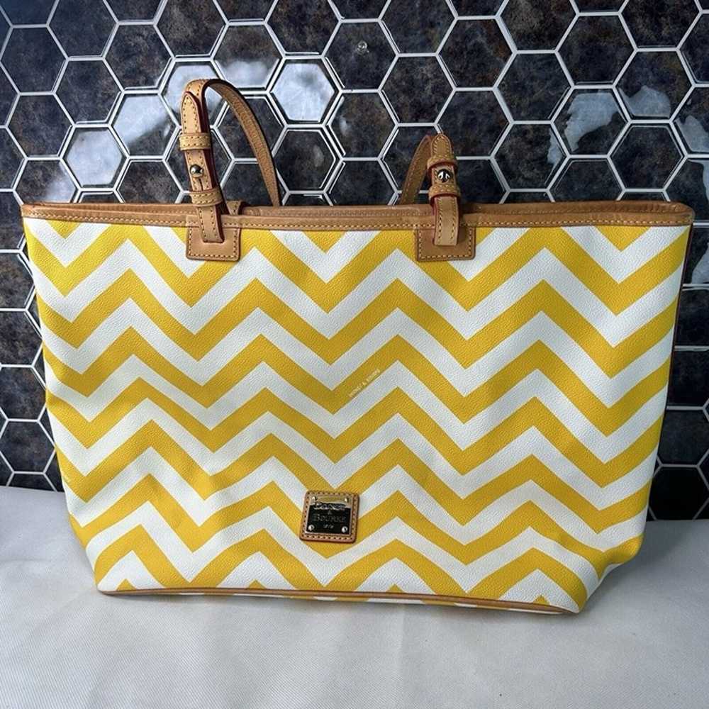 Dooney & Bourke Wren Chevron Large Shoulder Tote … - image 1