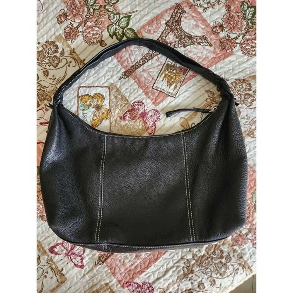 TIGNANELLO  black hobo style shoulder bag Soft Le… - image 1